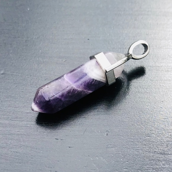 Natural Amethyst Stone Chakra Healing Pendant - Picture 1 of 4